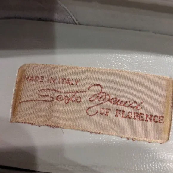 Made in Italy vintage Sesto Meucci leather black red white kitten heels - Picture 2 of 6